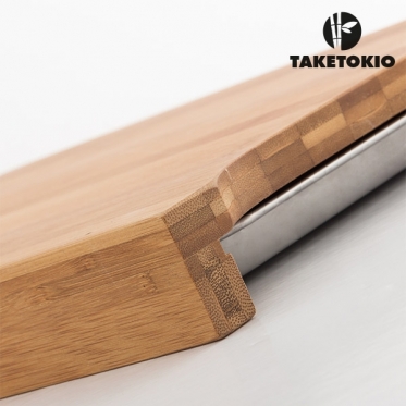"TakeTokio" bambukinė pjaustymo lentelė su metaliniu padėklu