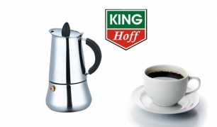 Nerūdijančio plieno espresso kavos virdulys "King Hoff" 450 ml