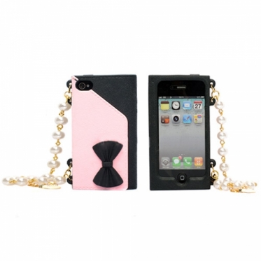 Dėklas iphone telefonui - rankinė su perlais