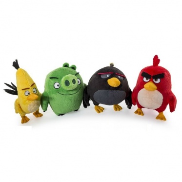 Pliušinis žaislas "Angry birds" 20cm (žalias)