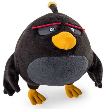 Pliušinis žaislas "Angry birds" 20cm (juodas)