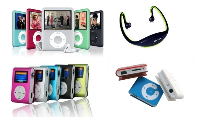 Stilingi, ryškūs MP3, MP4 arba sportiniai MP3 grotuvai