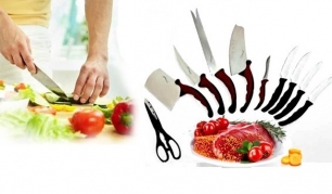 9-ių peilių iš nerūdijančio plieno rinkinys "Contour Pro Knives"