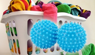 Sutrumpinkite skalbinių džiovinimo laiką! Džiovinimo – kedenimo kamuoliai DRYER BALLS (2 vnt.)