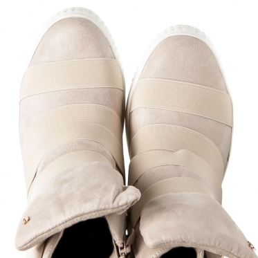 Kūno spalvos moteriški laisvalaikio batai su auliuku