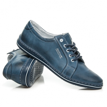 Mėlyni vyriški sezoniniai batai su aulu