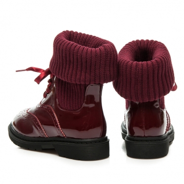 Raudoni vaikiški sezoniniai batai su aulu