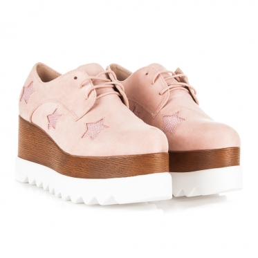 Rožiniai moteriški zomšiniai batai