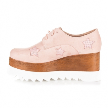 Rožiniai moteriški zomšiniai batai