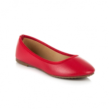 Raudonos spalvos moteriški batai-laiveliai