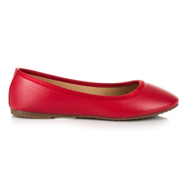 Raudonos spalvos moteriški batai-laiveliai