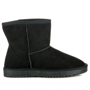 Juodos spalvos žieminiai moteriški batai su aulu