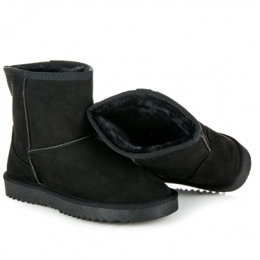 Juodos spalvos žieminiai moteriški batai su aulu