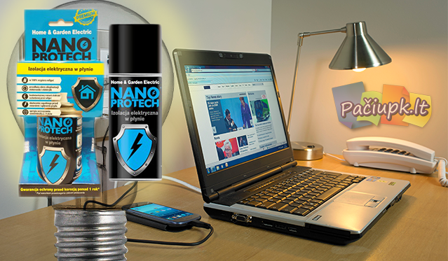 Hidroizoliacinė nano danga "Nanotec" elektros prietaisams bei metaliniams paviršiams