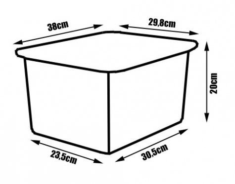 Plastikinė dėžė "Branq C - Box", 13l