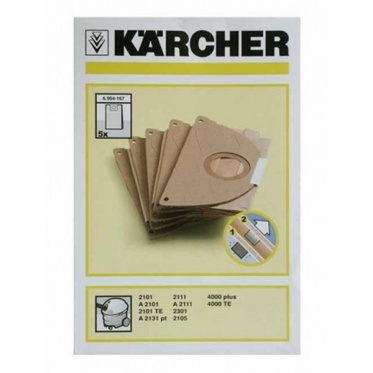 Popieriniai filtro maišeliai "Karcher 6.904-167.0", 5 vnt.