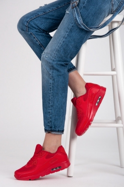 Raudoni moteriški sportiniai batai