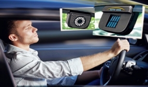 Automobilinis ventiliatorius su saulės baterijomis