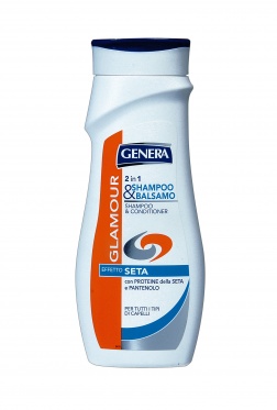 Šampūnas ir balzamas viename su šilko proteinais "Genera Glamour ", 300 ml