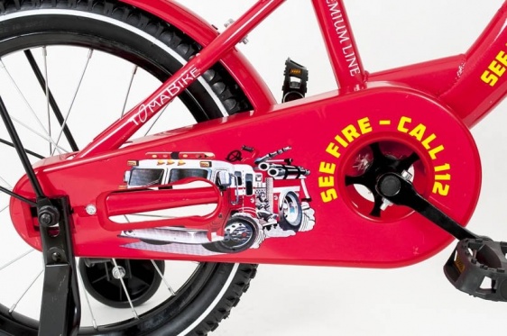 Vaikiškas raudonas dviratis "Tomabike", 14"