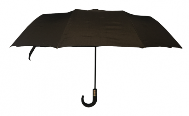 Vidutinio dydžio kokybiškas R&B juodos spalvos skėtis
