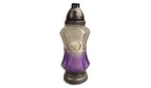 Didelė žvakė E-56 "Kaspinėlis" (violetinis)