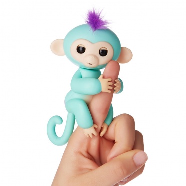 Interaktyvi beždžionėlė "Finger Monkey" (žydra)