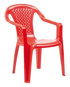 Vaikiška plastikinė kėdė raudona