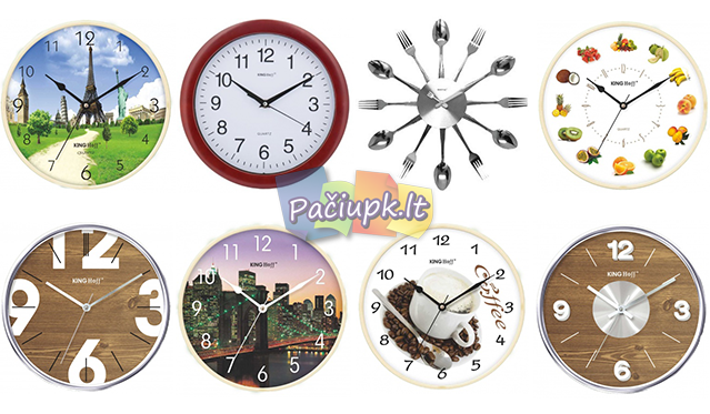 Išskirtinio dizaino "King Hoff" sieniniai laikrodžiai (įvairūs modeliai)
