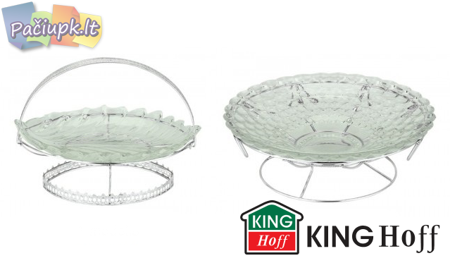 Stiklinė "King hoff" serviravimo lėkštė (galimi modelių pasirinkimai)