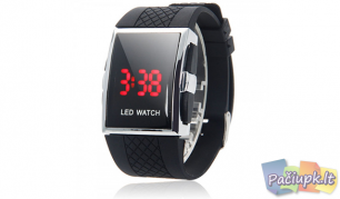 Stilingas bei patogus LED laikrodis "LED WATCH"
