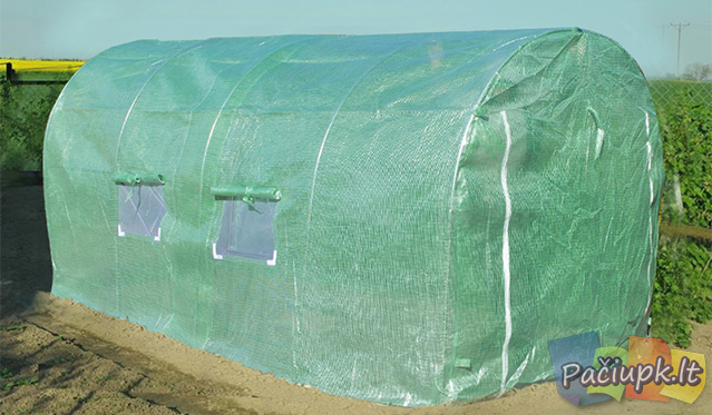 Lengvai sumontuojamas funkcionalaus dizaino šiltnamis 450x200 cm
