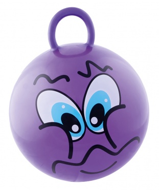 Pripučiamas šokinėjimo kamuolys "Gram Funny Face" violetinis