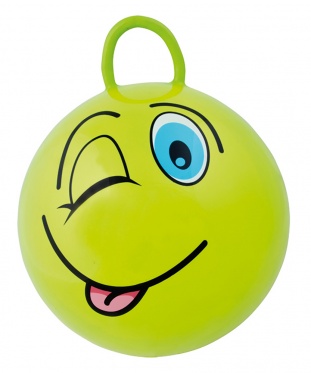 Pripučiamas šokinėjimo kamuolys "Gram Funny Face" žalias