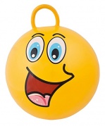 Pripučiamas šokinėjimo kamuolys "Gram Funny Face" geltonas