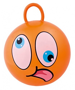 Pripučiamas šokinėjimo kamuolys "Gram Funny Face" oranžinis