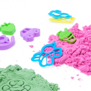 Smėlio žaidimų formelės ir 2 spalvų kinetinis smėlis