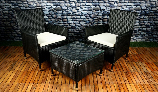 Sodo baldai "Furnide Cozy" - staliukas ir 2 krėslai