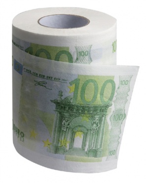 Tualetinis popierius "100 eurų"