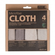 Mikropluošto šluosčių rinkinys "Smart Microfiber Cloth", 4 vnt. Mikropluošto šluosčių rinkinys "Smart Microfiber Cloth", 4 vnt.