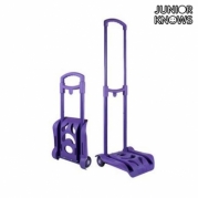 Sulankstomas kuprinės vežimėlis "Junior Knows", 28 x 84 x 26 cm, Violetinis Sulankstomas kuprinės vežimėlis "Junior Knows", 28 x 84 x 26 cm, Violetinis