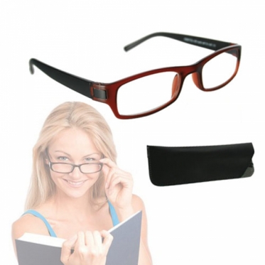 Skaitymo akiniai su lanksčiu dėklu (galimi spalvų ir stiprumo pasirinkimai)