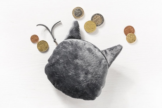 3D piniginė monetoms su katės atvaizdu 