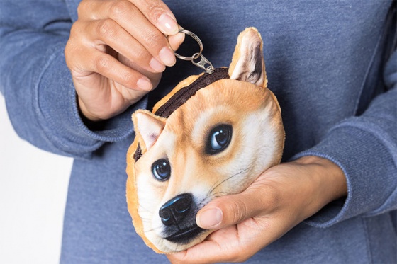 3D piniginė monetoms su šuns atvaizdu