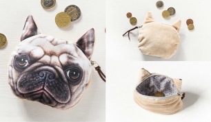 3D piniginė monetoms su šuns atvaizdu 3D piniginė monetoms su šuns atvaizdu