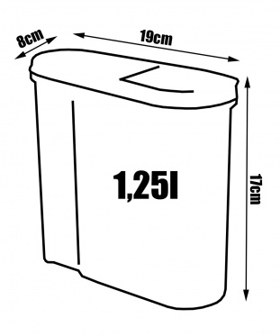 Birių produktų indas "Okt", 1,25l