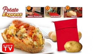 Daugkartinio naudojimo bulvių kepimo maišelis "Potato Express" Daugkartinio naudojimo bulvių kepimo maišelis "Potato Express"