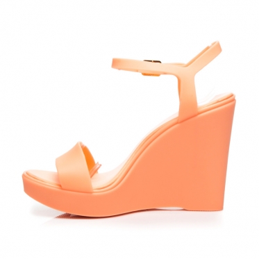 Orandžiniai moteriški batai su platforma