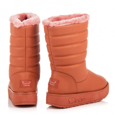Rudos spalvos moteriški sniego batai