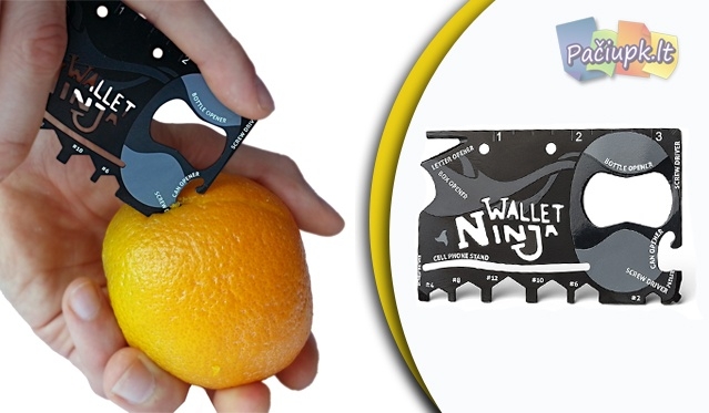 Daugiafunkcinis įrankis "Wallet ninja" - išeitis bet kokioje situacijoje! 
